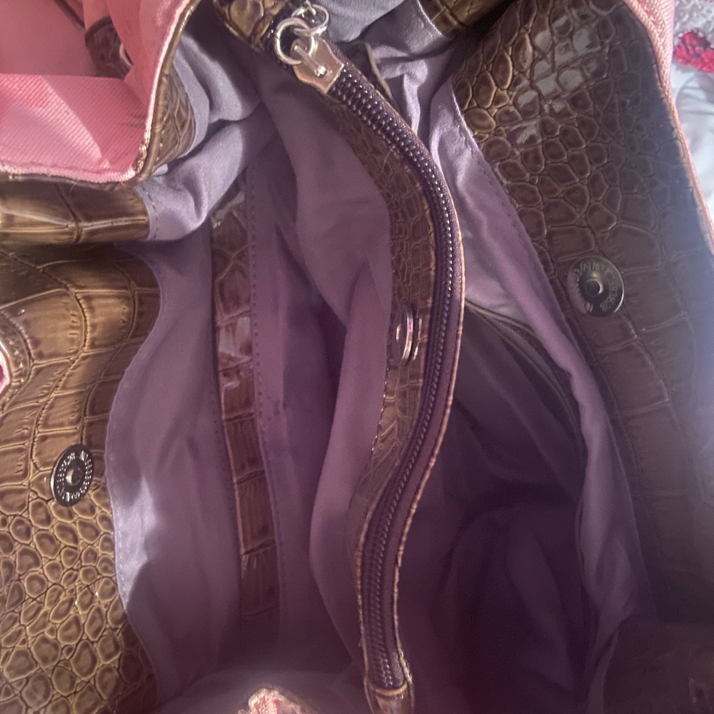 Pink and Brown Women's Bag - Picture 4 of 4